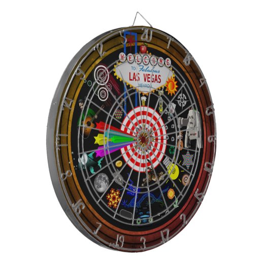 Der großartige mehrsprachige SpielDartboard Las Dartscheibe (Vorderseite Links)