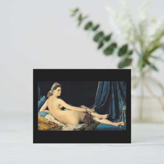 Der großartige Odalisque Jean 1814 Auguste Postkarte (Stehend Vorderseite)