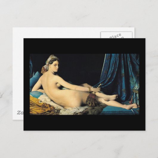Der großartige Odalisque Jean 1814 Auguste Postkarte (Vorne/Hinten)
