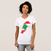 Der GROSSDRUCK Libanon-Flaggen-Karte T-Shirt (Vorne ganz)