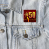 Der große 50 Geburtstags-Knopf Button (Beispiel)