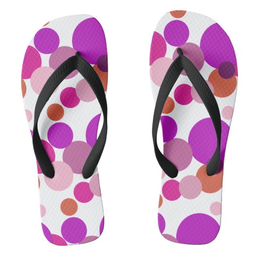 Der große 70er-Polka hat lila Punkte Badesandalen (Fußbett)