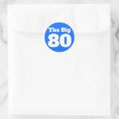 Der große 80 Blaue Geburtstag Runder Aufkleber (Tasche)