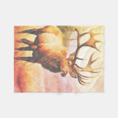 Der große alte Bullenelk Fleecedecke (Vorderseite (Horizontal))
