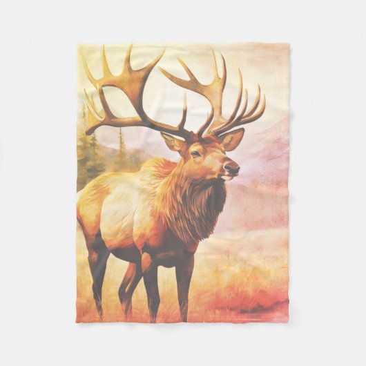 Der große alte Bullenelk Fleecedecke (Vorderseite)