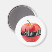 Der große Apfel Magnet (Vorderseite/Rückseite)