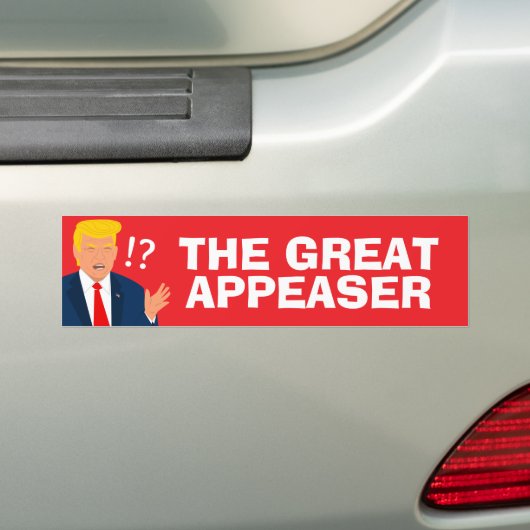 Der große Appeaser, der sich gegen Trump lustig ma Autoaufkleber (Auf Auto)