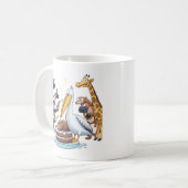 Der große Augenblick auf dem Pelikan, Pelikan vers Kaffeetasse (Vorderseite Links)