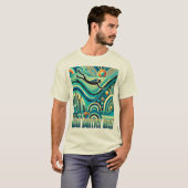 Der große Barrier Reef Retro Diving T - Shirt (Vorne ganz)