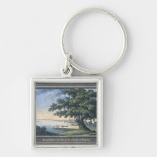Der große Baum von Kingston mit Blick auf Philade Schlüsselanhänger