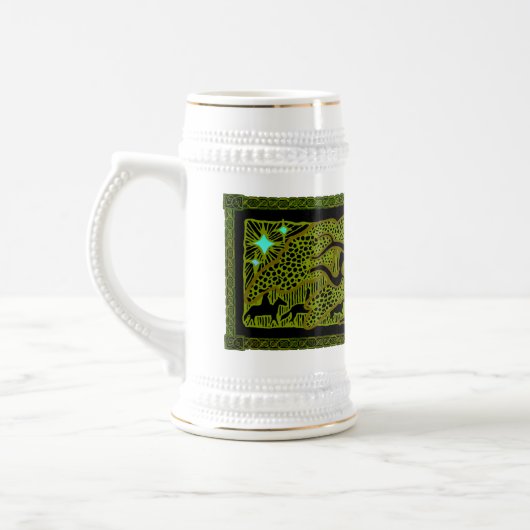 Der große Baumstein Bierglas (Links)
