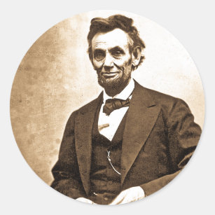Der große Befreier - Abe Lincoln (1865) Runder Aufkleber
