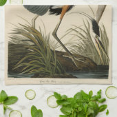 Der große Blaue Heron von Audubons Vögeln Amerikas Geschirrtuch (Gefaltet)