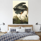 Der große Blaue Heron von Audubons Vögeln Amerikas Leinwanddruck (Insitu (Schlafzimmer))