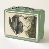 Der große Blaue Heron von Audubons Vögeln Amerikas Metall Brotdose (Rückseite)