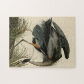Der große Blaue Heron von Audubons Vögeln Amerikas Puzzle (Horizontal)
