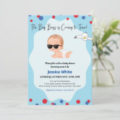 Der Große Boss kommt in die Stadt! Einladung (Stehend Vorderseite)