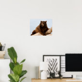 Der große braune Bär auf einem Rundgang Poster (Heimbüro)
