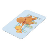 Der große braune Bär hilft dem kleinen gelben Bär Magnet (Linke Seite)