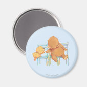 Der große braune Bär hilft dem kleinen gelben Bär Magnet (Vorderseite/Rückseite)