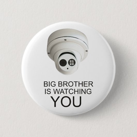 Der große Bruder beobachtet dich Button (Vorderseite)