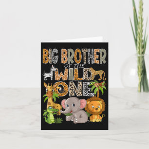 Der große Bruder der Wilden 1. Geburtstag Junge Sa Karte