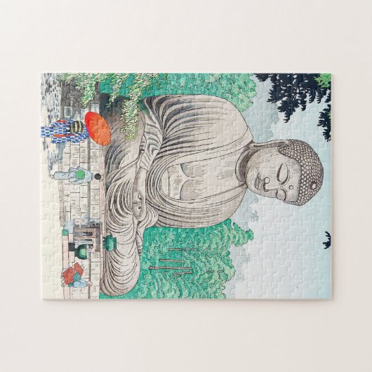 Der große Buddha in Kamakura Fujishima Takeji art Puzzle (Horizontal)