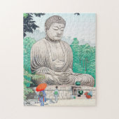 Der große Buddha in Kamakura Fujishima Takeji art Puzzle (Vertikal)