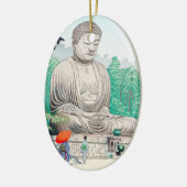 Der große Buddha in Kamakura FUJISHIMA TAKEJI Keramikornament (Links)