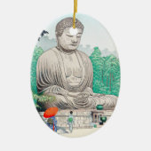 Der große Buddha in Kamakura FUJISHIMA TAKEJI Keramikornament (Vorne)