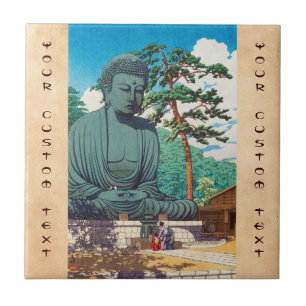 Der Große Buddha in Kamakura Hasui Kawase hanga Fliese