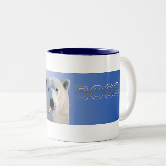 Der große Chef #1 Zweifarbige Tasse (VorderseiteRechts)