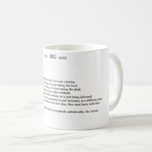 Der große Chef Kaffeetasse (VorderseiteRechts)