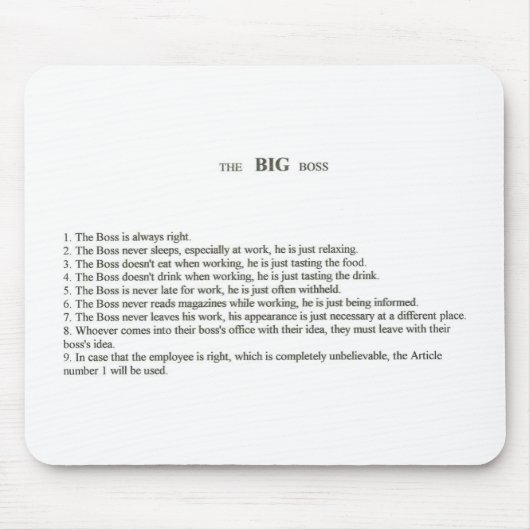 Der große Chef Mousepad (Vorne)