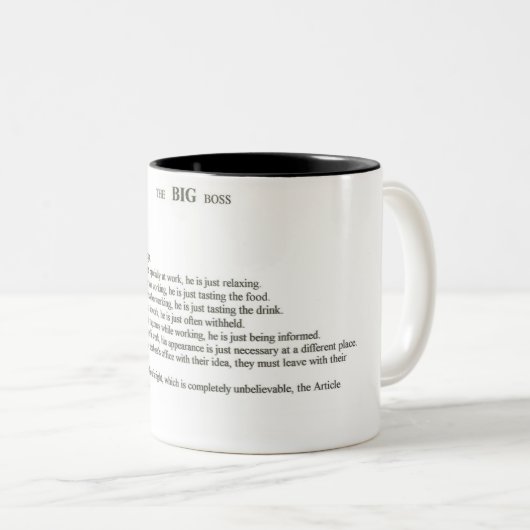 Der große Chef Zweifarbige Tasse (VorderseiteRechts)