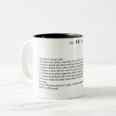 Der große Chef Zweifarbige Tasse (Vorderseite Links)