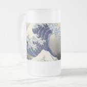 Der große Drohnenschwung von Kanagawa Mattglas Bierglas (Vorderseite Links)