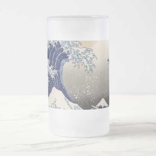 Der große Drohnenschwung von Kanagawa Mattglas Bierglas (Mittel)