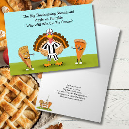 Der große Erntedank, der Kürbis und Apfel Karte