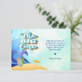 Der große erste Geburtstag Danke Karte (Stehend Vorderseite)