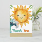 Der große erste Geburtstag Dankeskarte (Stehend Vorderseite)