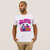Der große Fernkampf Lustiges Pärchen Couch TV Fern T-Shirt (Vorne ganz)