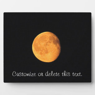 Der große gelbe Mond; Personalisierbar Fotoplatte