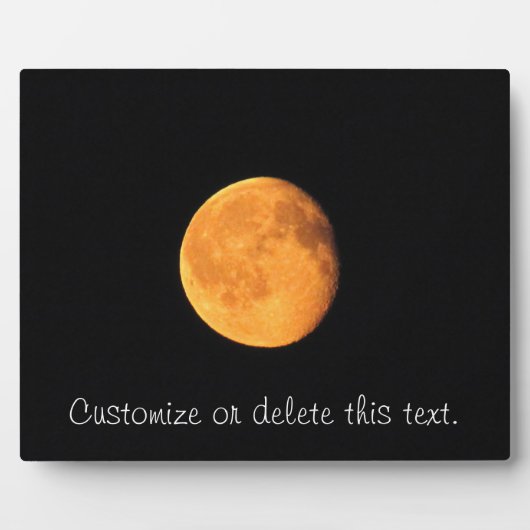 Der große gelbe Mond; Personalisierbar Fotoplatte (Vorderseite)