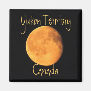 Der große gelbe Mond; Yukon-Territorium, Kanada Magnet