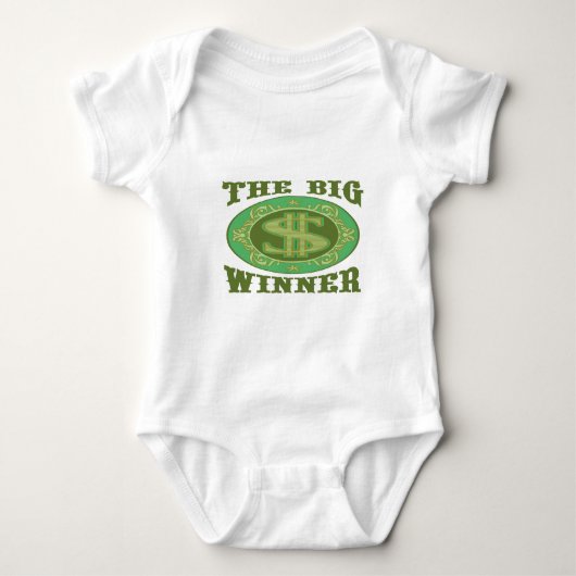 DER GROSSE GEWINNER BABY STRAMPLER (Vorderseite)