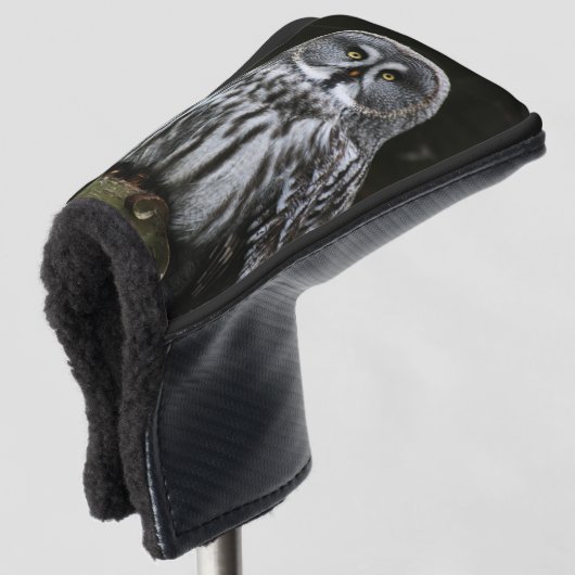 Der große graue Owl-Kanal Golf Headcover (3/4 Vorderseite)
