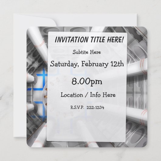 Der große Hadron-Collider Einladung (Rückseite)