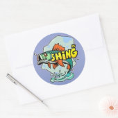 Der große Haken! Runder Aufkleber (Umschlag)