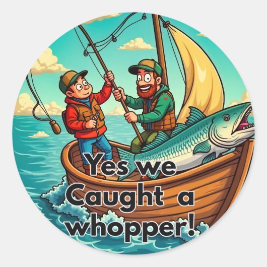 Der große Haken Runder Aufkleber (Vorderseite)